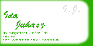ida juhasz business card