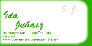 ida juhasz business card